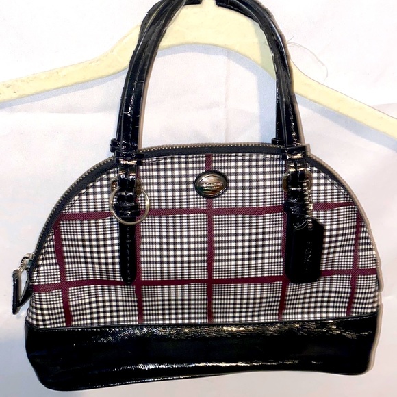 Coach Handbags - Plaid Coach mini bag!